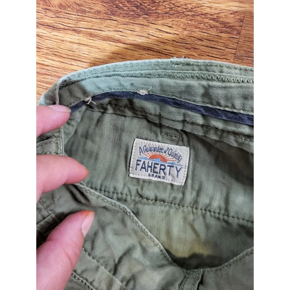 Faherty Mens Size 36 Olive Green Chino Cotton Blend Shorts 9